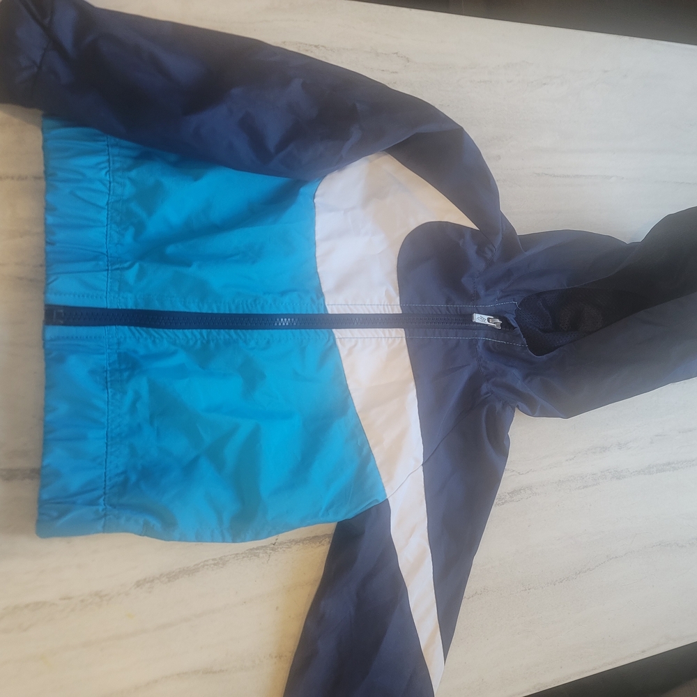 Nike Navy and White Zip-Up Jacket